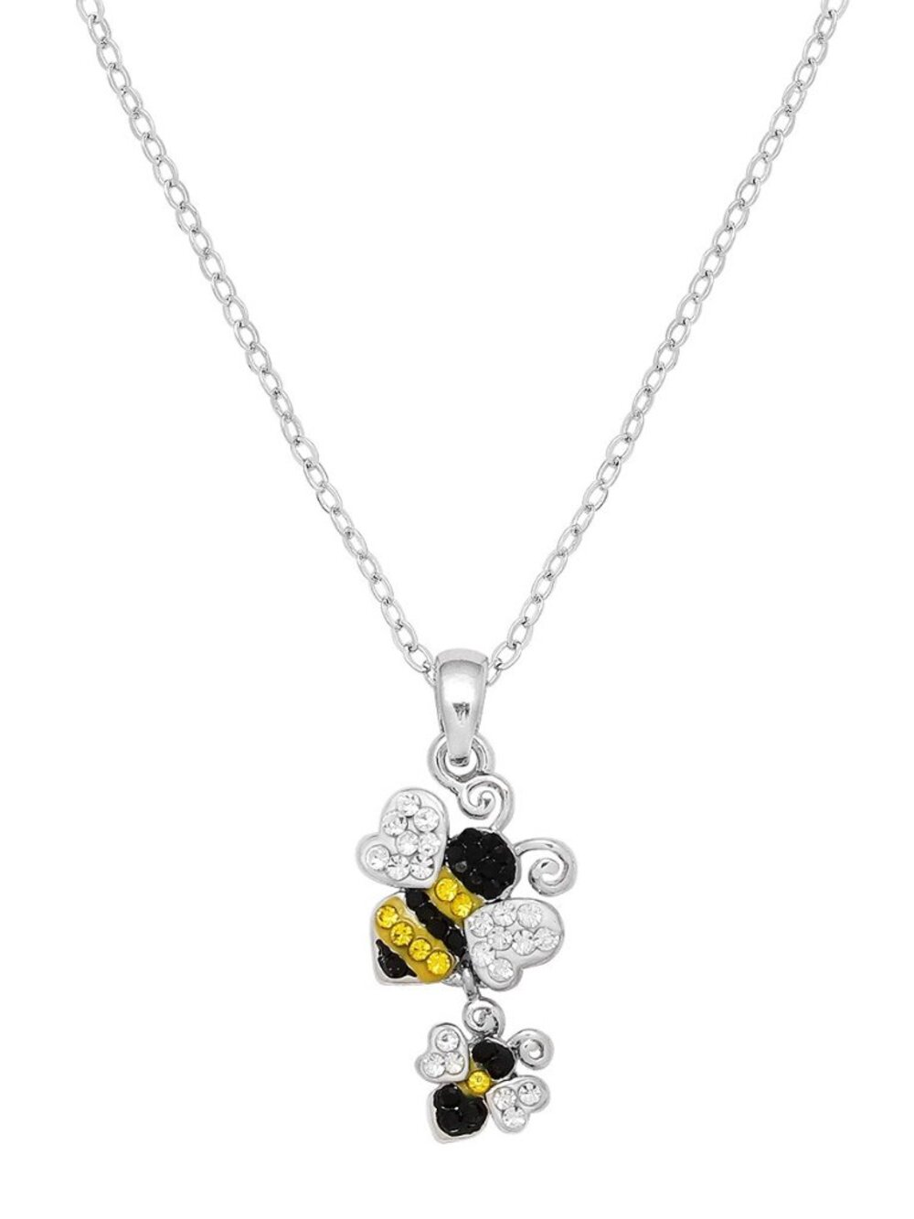 Bee Happy Necklace/Silver Honey Bee/Nature Inspired Jewelry/Bee Lover Gift